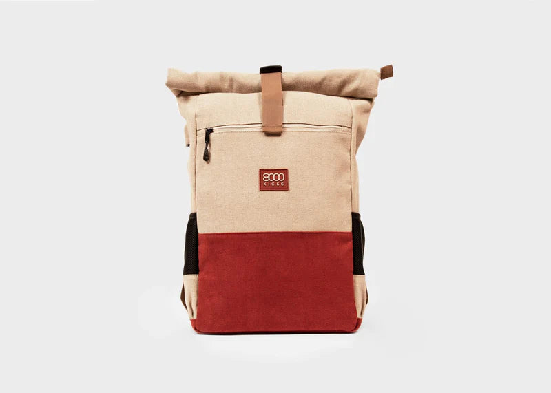 Hverdags rygsæk 18-30 liter - Beige og Rød
