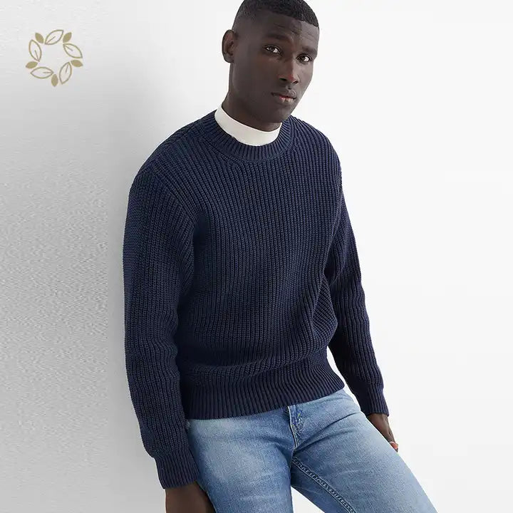 Langærmet til Herre Rib Knit