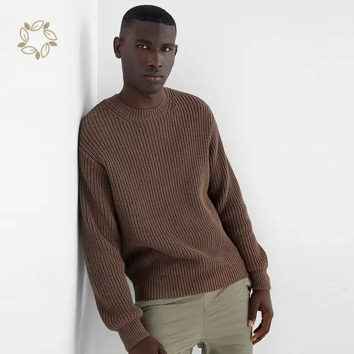 Langærmet til Herre Rib Knit