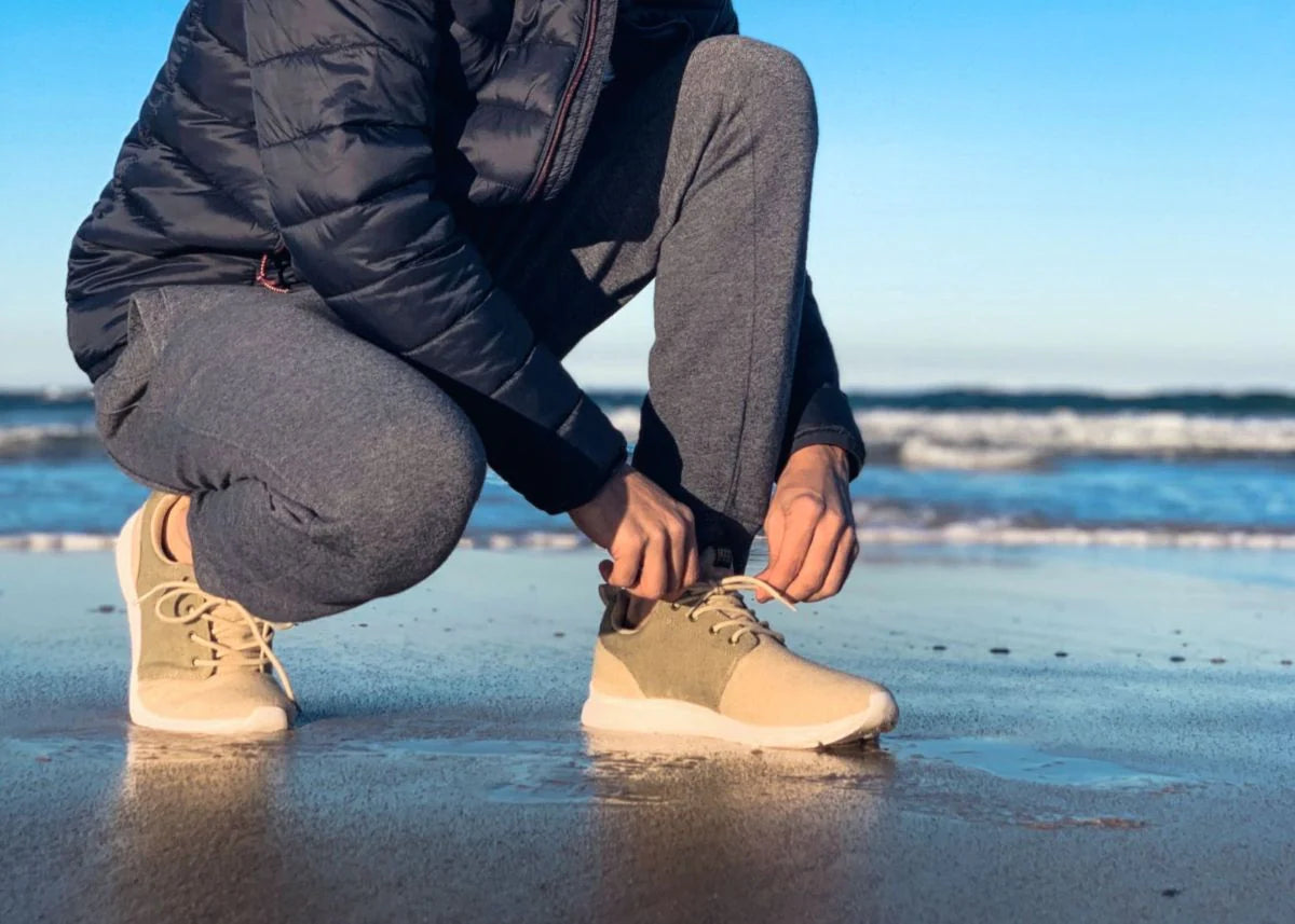 Explorer V2 - 100% Vegansk Sneaker -  Beige og grøn